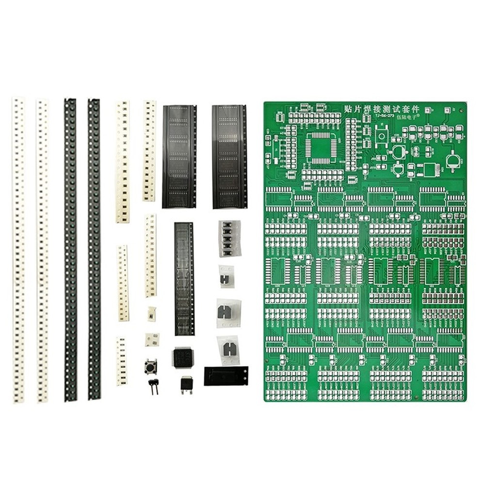 Electronics Project Kit - SMTはんだ付けトレーニング練習ボード 300 SMD部品 高強度溶接練習キット 初心者向け電子DIY学習用