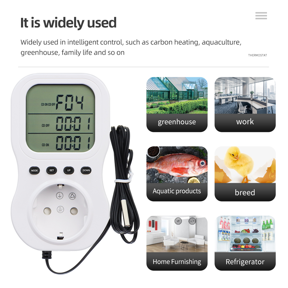 スマートサーモスタット LCD デジタルタイマーソケット 多 - Wifi Thermostat のレビューと価格