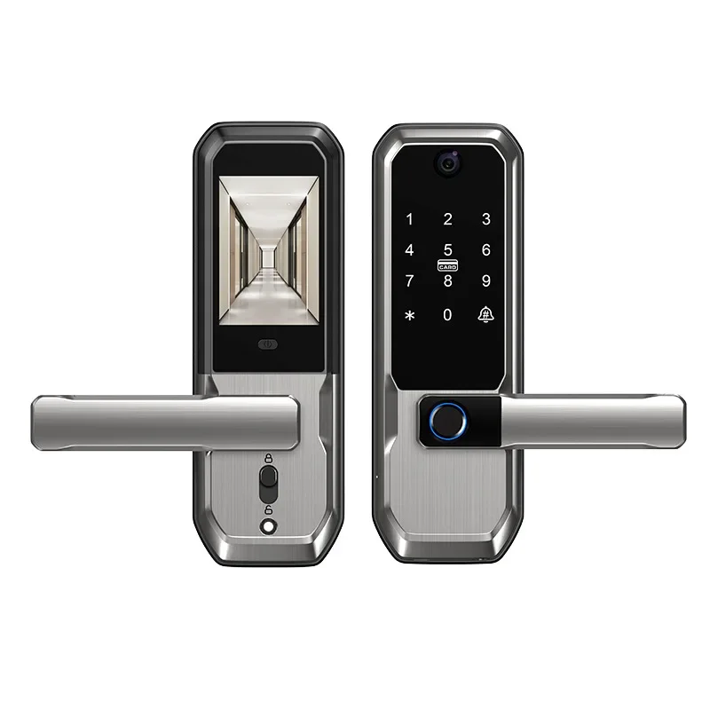 Tuya WiFiスマートドアロック、覗き穴カメラ付き、シン - Smart Door Lock Wifi のレビューと価格