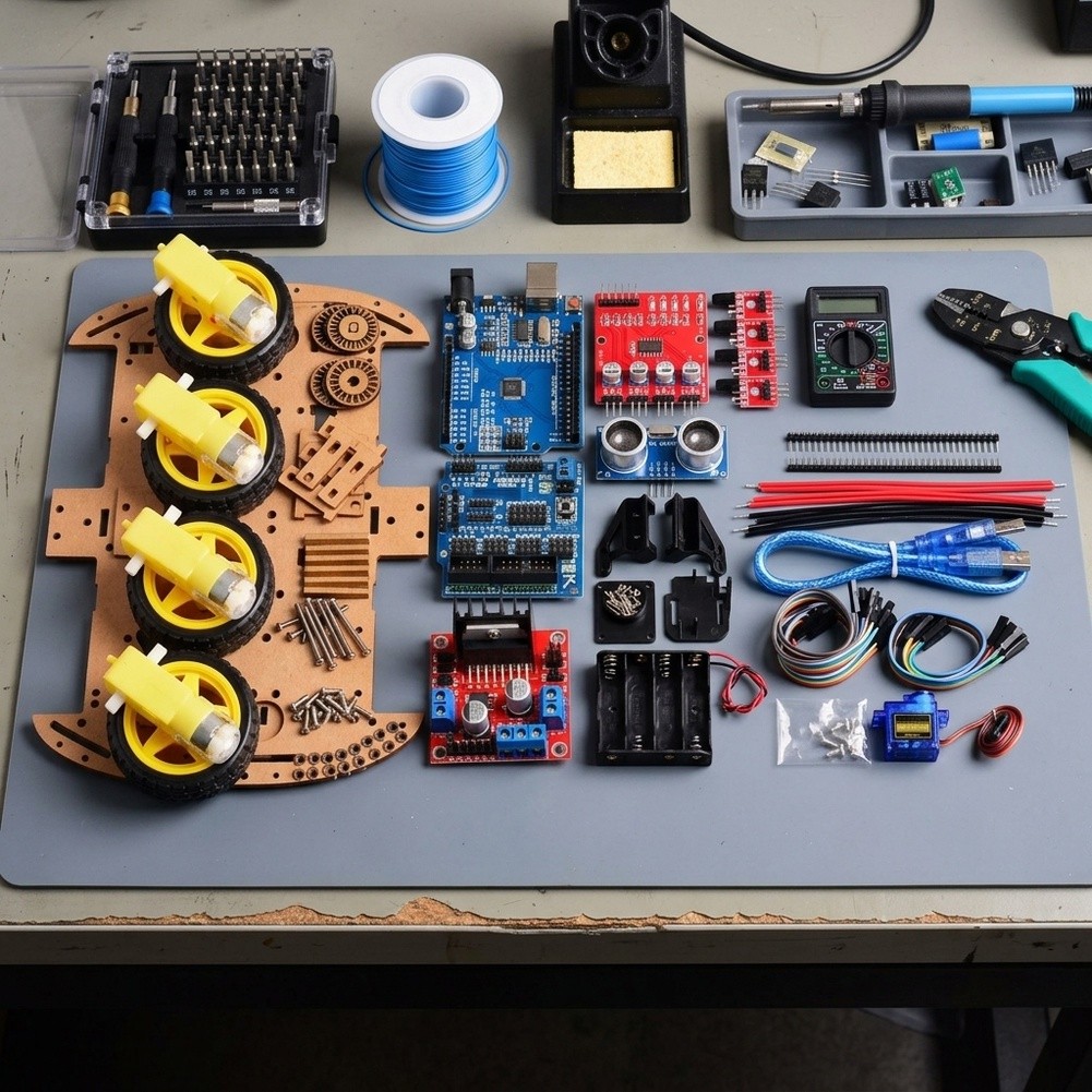 4WD対応、教育用ロボットシャーシキット。Arduino用で - Sensor Kit Arduino のレビューと価格