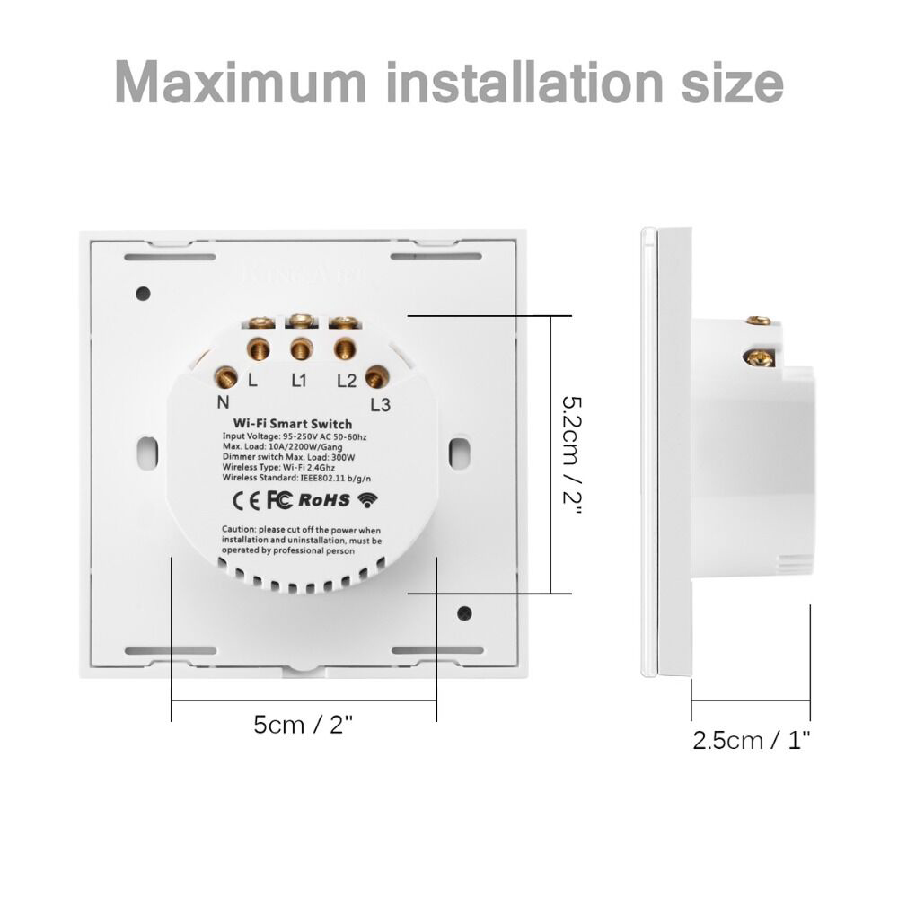 Wi-Fi対応スマートスイッチ、ワイヤレス照明スイッチ、Al - Smart Light Switch Wifi のレビューと価格