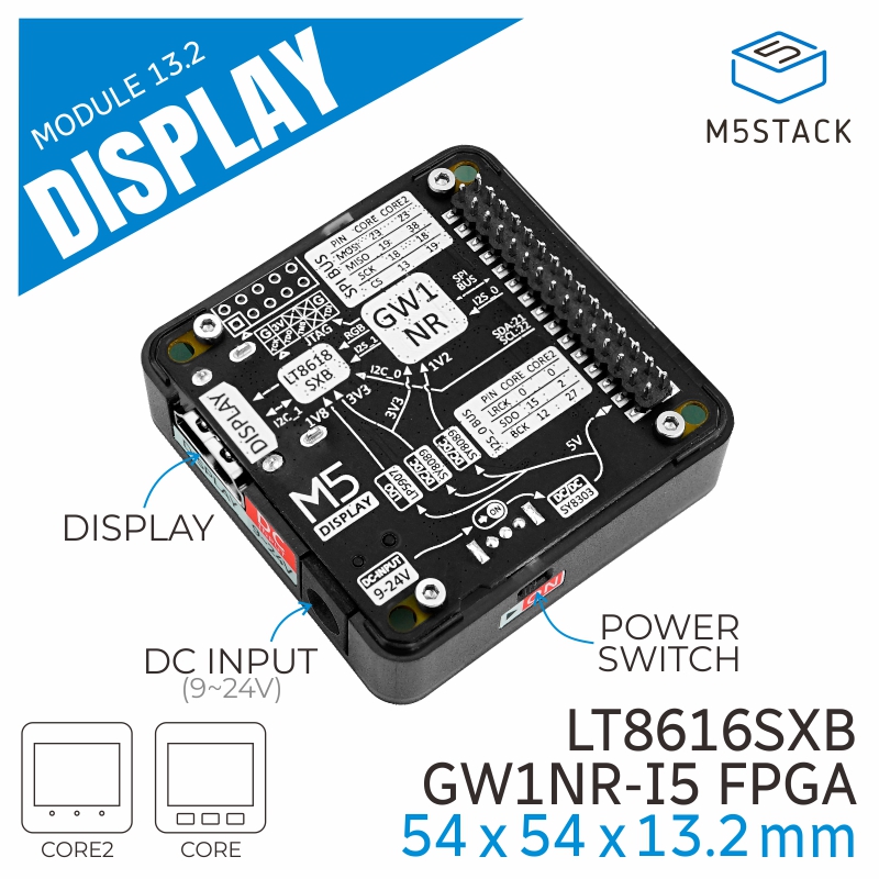 M5スタックの公式表示モジュール13.2 - Electronics Project Kit のレビューと価格