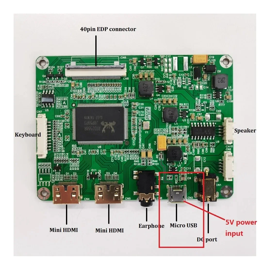 EDP コントローラーボード ミニ HDMI 互換キット 2 - Microcontroller Kit のレビューと価格