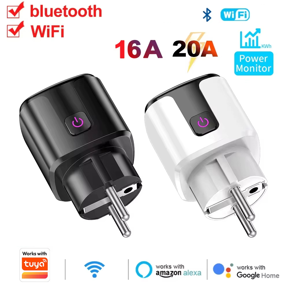 WiFi EUスマートソケットプラグ、Tuyaアプリ対応、コ - Wifi Smart Plug のレビューと価格