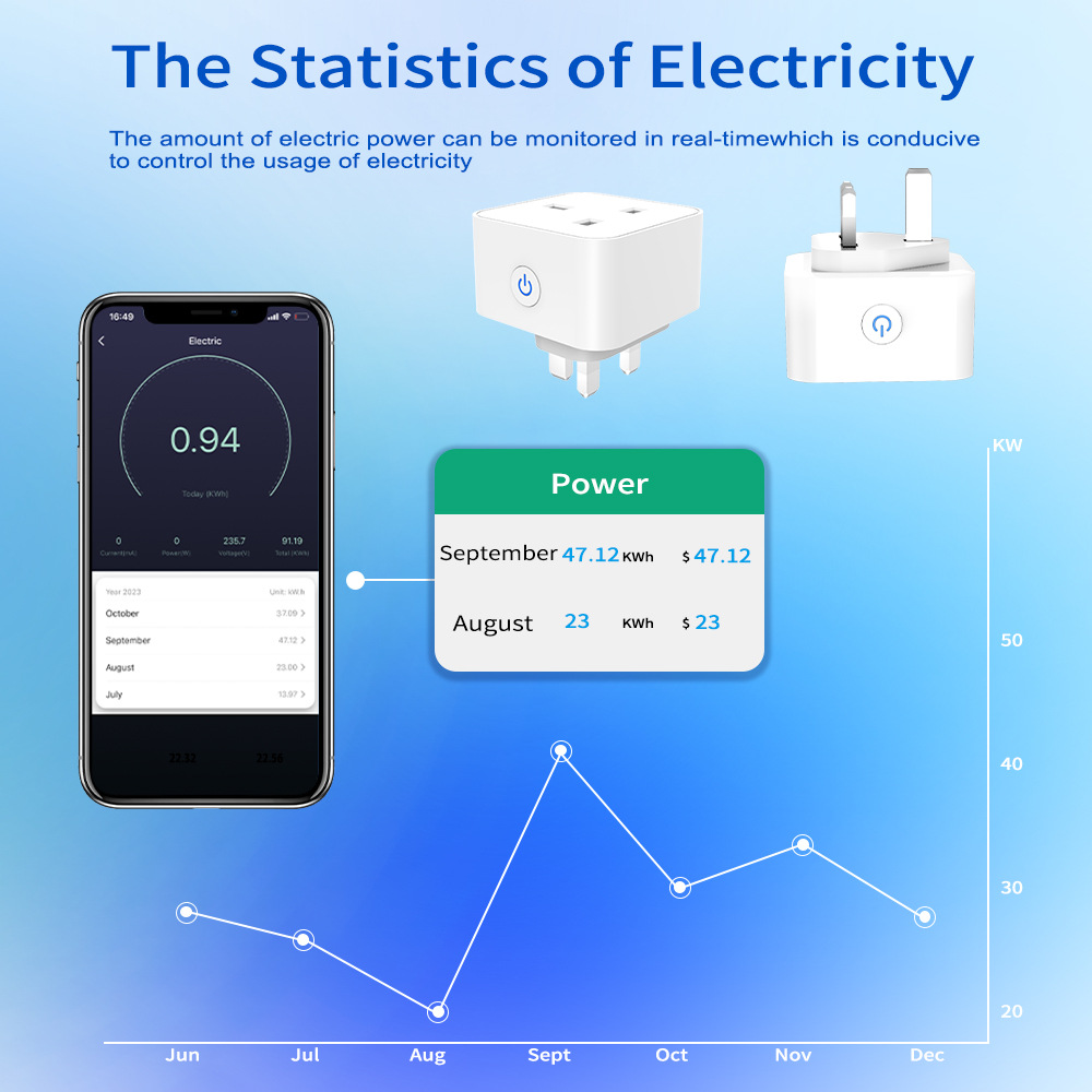 Tuya スマートソケット 16A/20A WiFi または - Wifi Smart Plug のレビューと価格