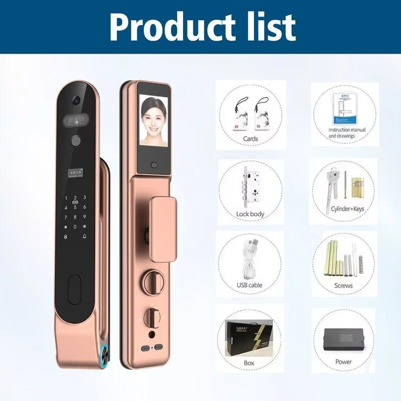 高品質な3D顔認証、パスワード、手のひら認証、手のひら静脈認 - Smart Door Lock Wifi のレビューと価格