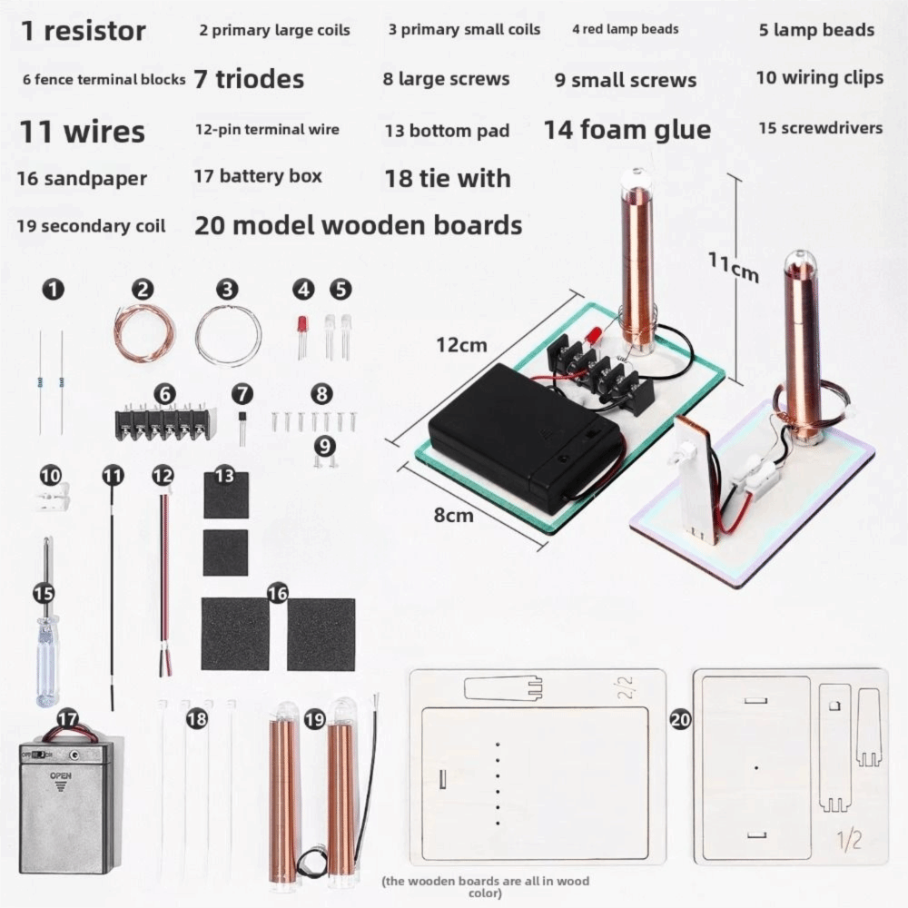 ワイヤレス電力伝送モデル DIY電子工作キット 物理実験用教 - Electronics Project Kit のレビューと価格