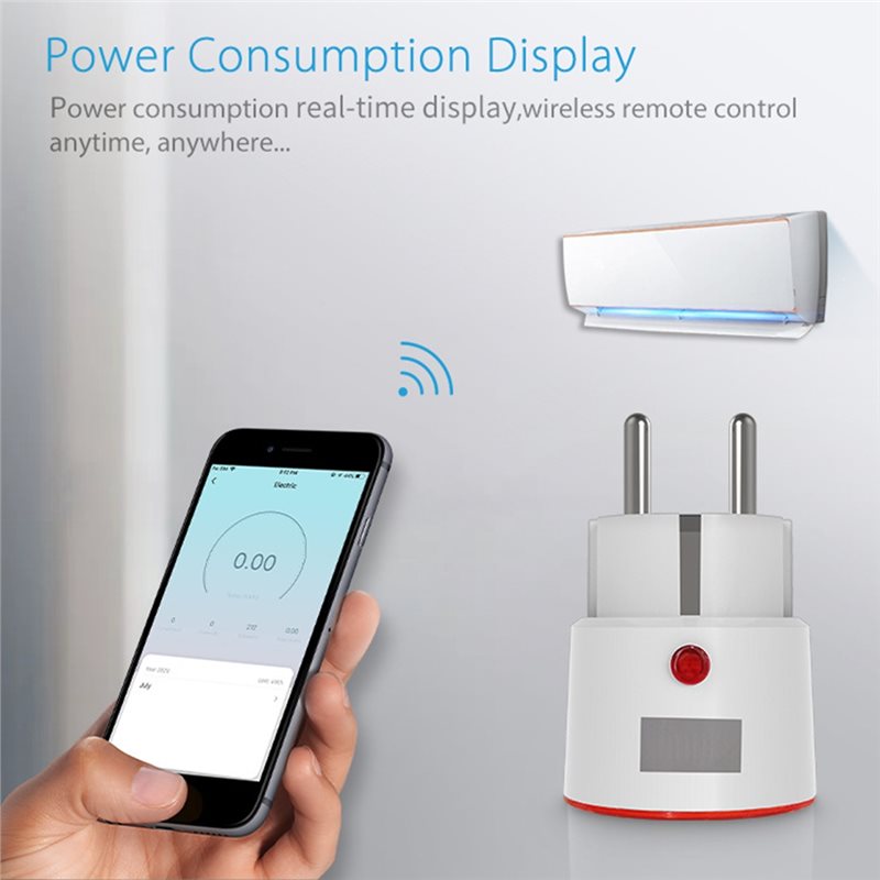 AT21-Tuya Wi-Fi対応スマートEUプラグ 16A - Wifi Smart Plug のレビューと価格