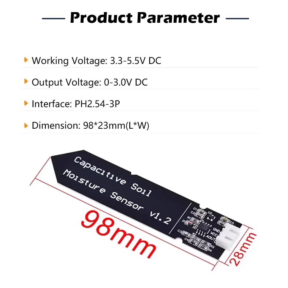5/10 個の容量性土壌水分センサーモジュール 3.3V-5 - Sensor Kit Arduino のレビューと価格