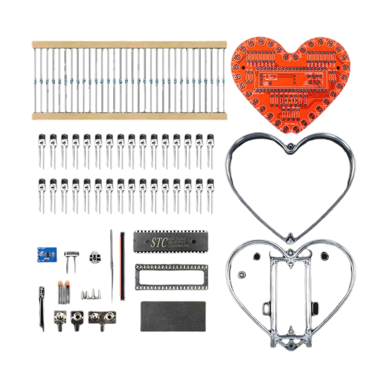 ● はんだ付け練習キット、ハート型LEDライトはんだ付けプロ - Electronics Project Kit のレビューと価格