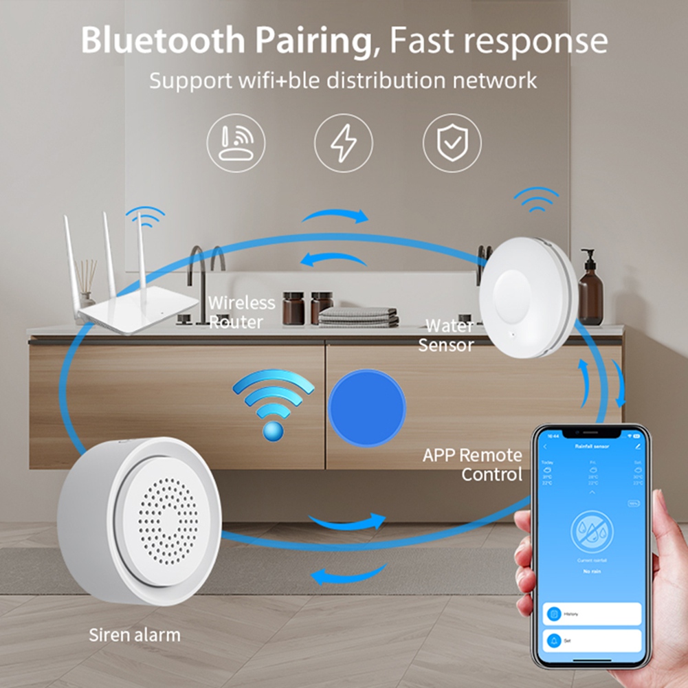 BTLIFE-サイレンアラーム付き洪水検知器 Wifi 水漏 - Smart Home Automation Kit のレビューと価格